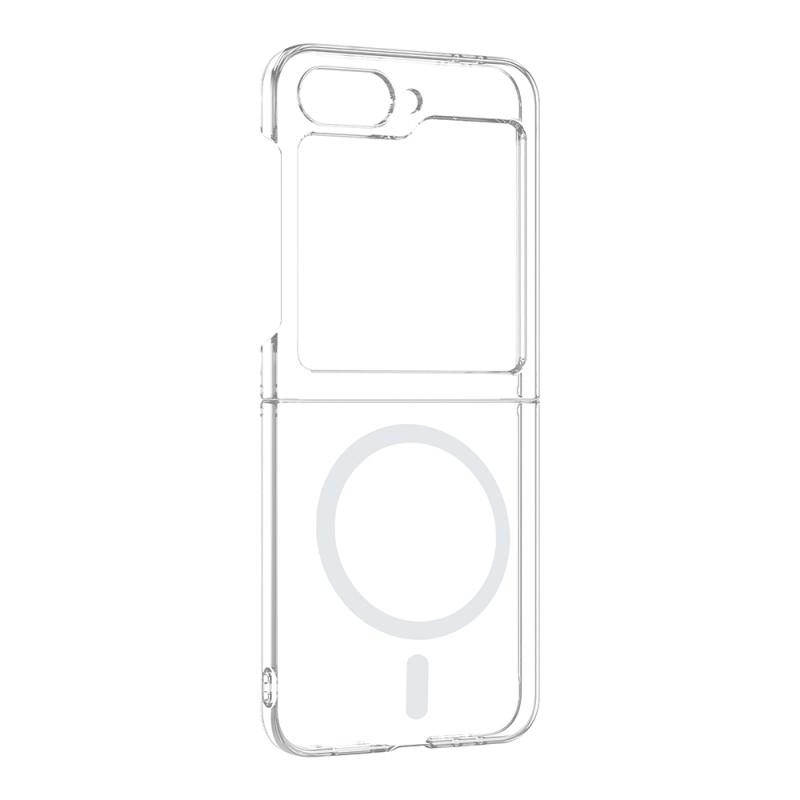 Galaxy Z Flip 6 Kamera Korumalı M-Safe Şarj Özellikli Şeffaf Zore London Sert PC Kapak - 3