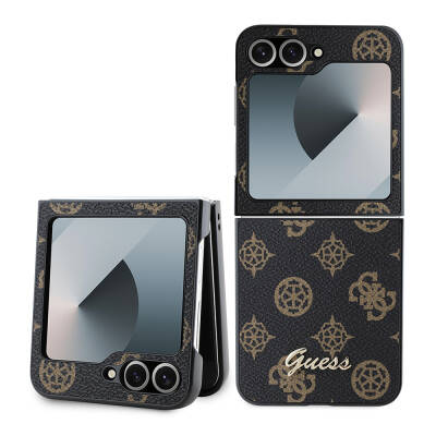 Galaxy Z Flip 6 Kılıf Guess Orjinal Lisanslı Peony Script Kapak - Guess