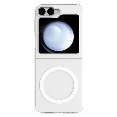 Galaxy Z Flip 6 Kılıf M-safe Şarj Özellikli Şeffaf Youngkit Crystal Shield Serisi Kapak - Youngkit