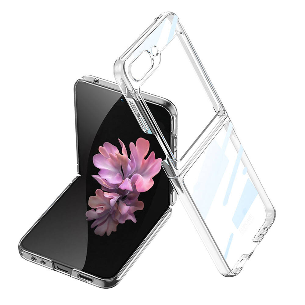 Galaxy Z Flip 6 Kılıf Zore Full Camlı Kıpta Kapak - Şeffaf
