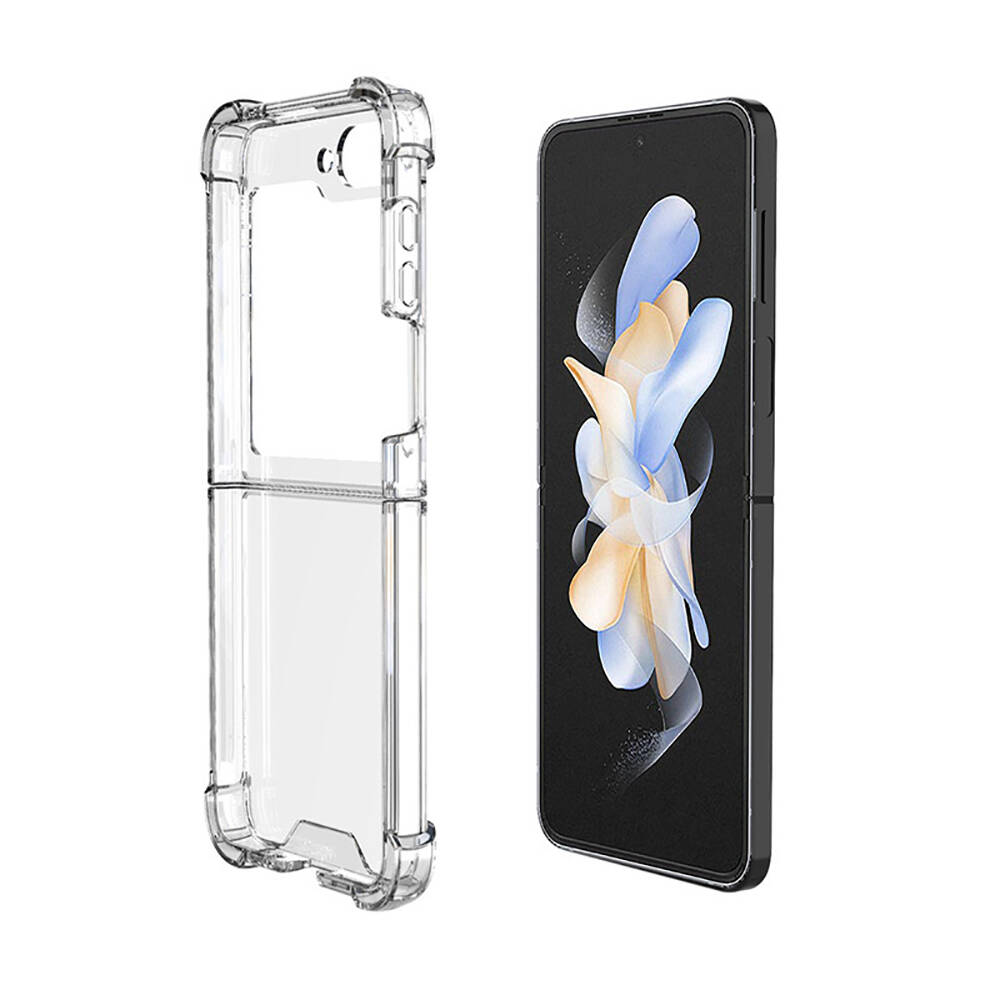 Galaxy Z Flip 6 Kılıf Zore Nitro Anti Shock Silikon - Şeffaf