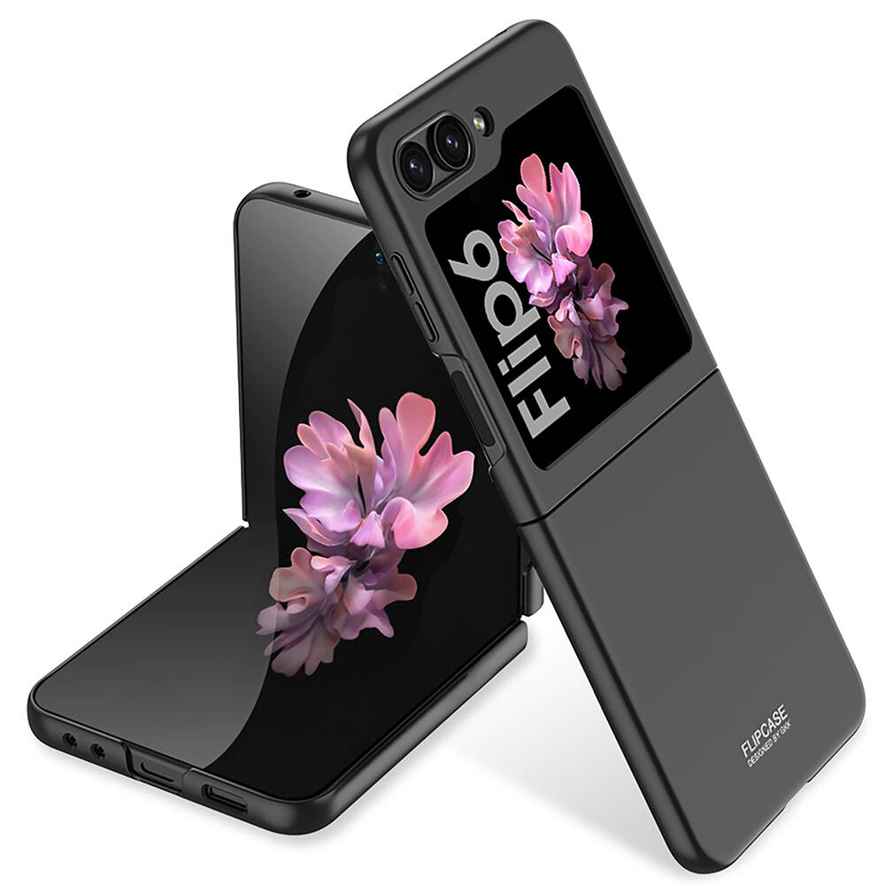 Galaxy Z Flip 6 Kılıf Zore Sert Kıpta Kapak - Siyah