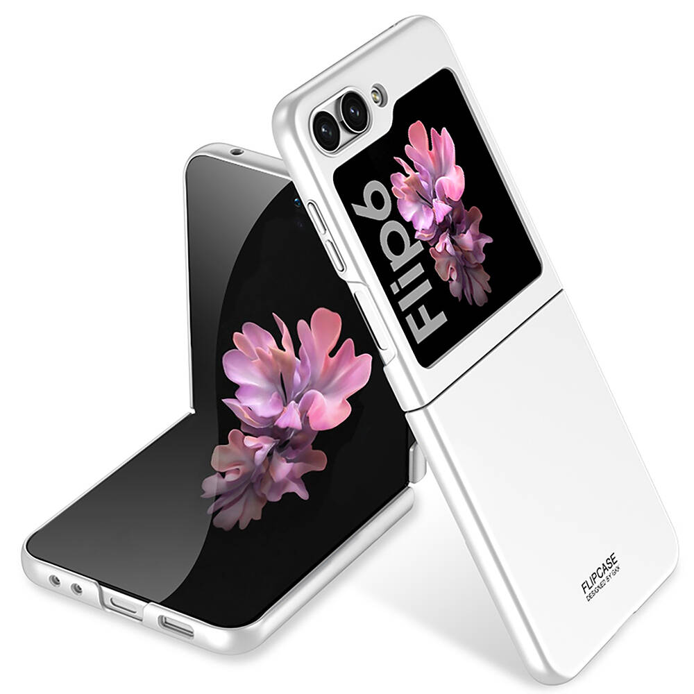 Galaxy Z Flip 6 Kılıf Zore Sert Kıpta Kapak - Gümüş