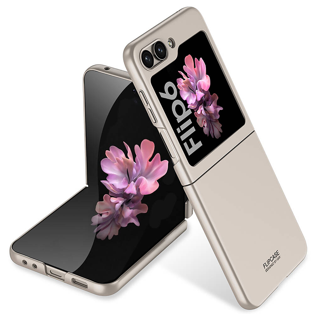 Galaxy Z Flip 6 Kılıf Zore Sert Kıpta Kapak - Titanyum-Gri