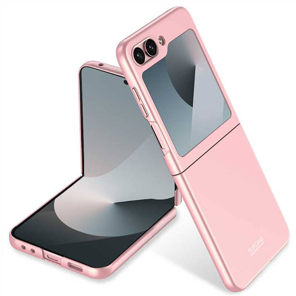 Galaxy Z Flip 6 Kılıf Zore Sert Kıpta Kapak - Pembe
