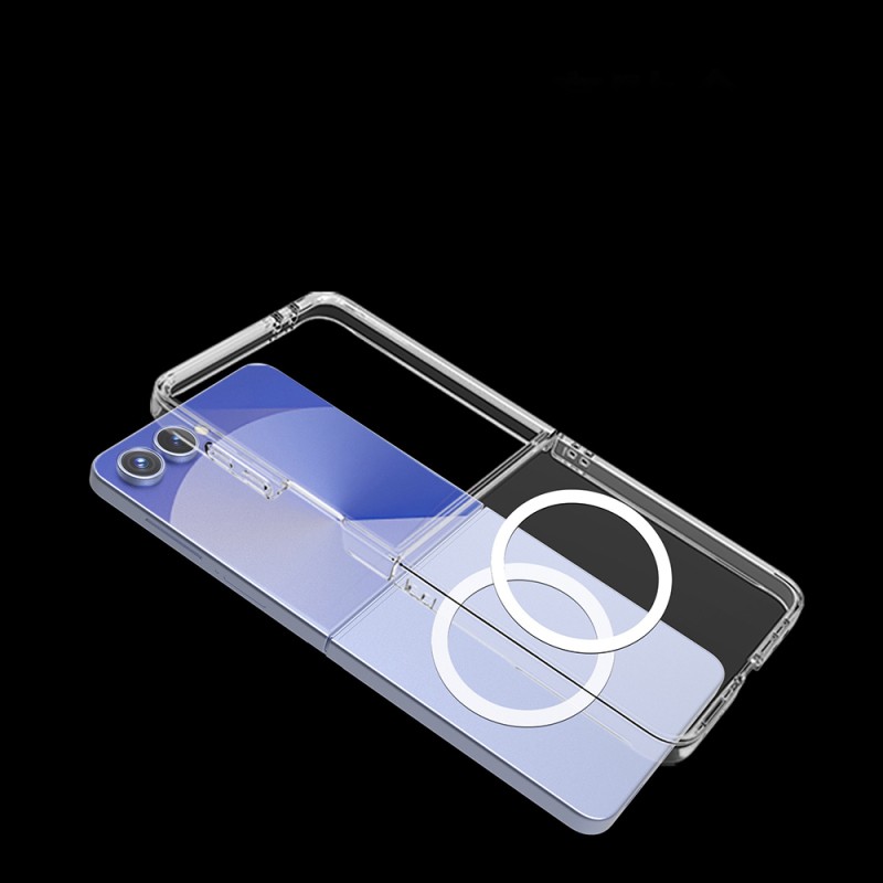Galaxy Z Flip 7 Case Camera Protection M-safe Hard PC Zore Porto Cover - 12