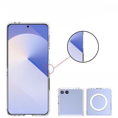 Galaxy Z Flip 7 Case Camera Protection M-safe Hard PC Zore Porto Cover - 6