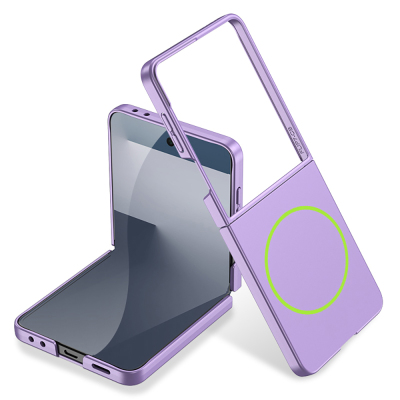 Galaxy Z Flip 7 Case Wireless Charging Zore Kıpta M-safe Cover - GKK