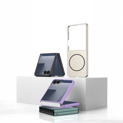 Galaxy Z Flip 7 Case Wireless Charging Zore Kıpta M-safe Cover - 12