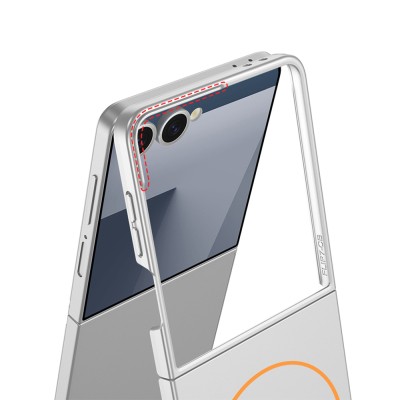 Galaxy Z Flip 7 Case Wireless Charging Zore Kıpta M-safe Cover - 15