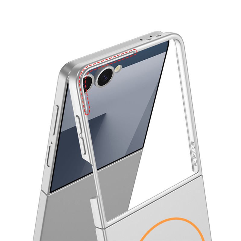 Galaxy Z Flip 7 Case Wireless Charging Zore Kıpta M-safe Cover - 15