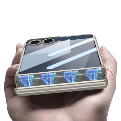 Galaxy Z Flip 7 Case Zore Kıpta Stand Cover - 5