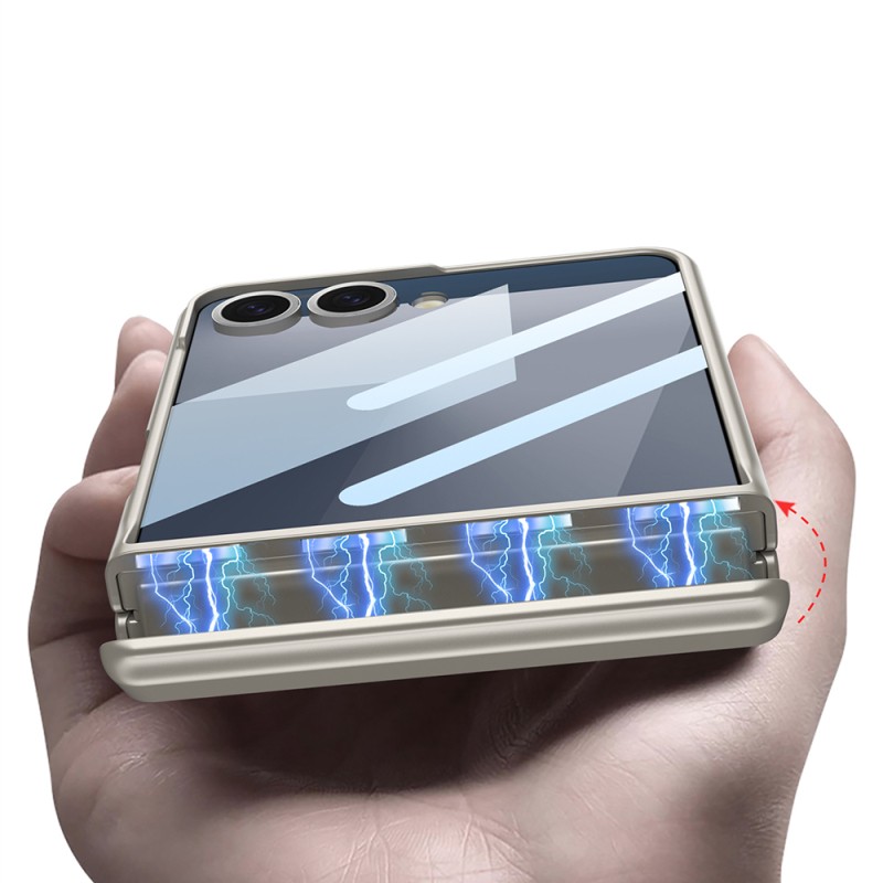 Galaxy Z Flip 7 Case Zore Kıpta Stand Cover - 5