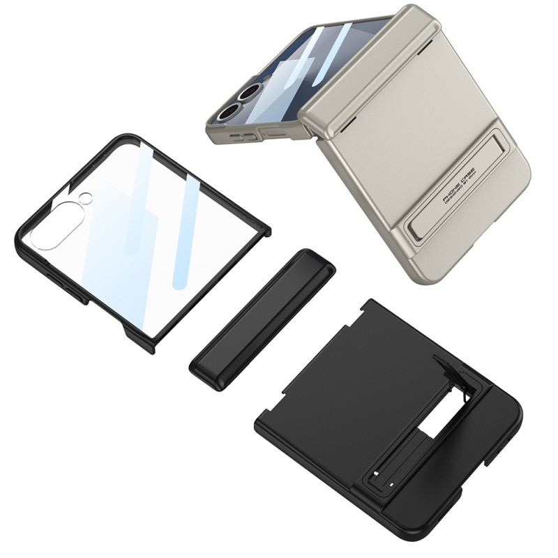 Galaxy Z Flip 7 Case Zore Kıpta Stand Cover - 7