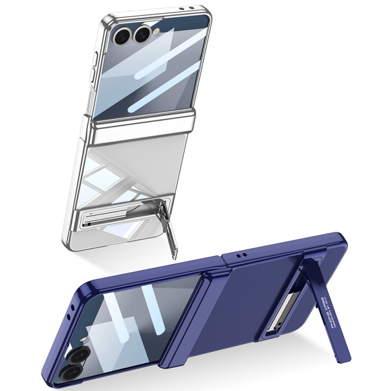 Galaxy Z Flip 7 Kılıf Kamera Korumalı Şeffaf Tasarımlı Zore Lego Standlı Kapak - 8