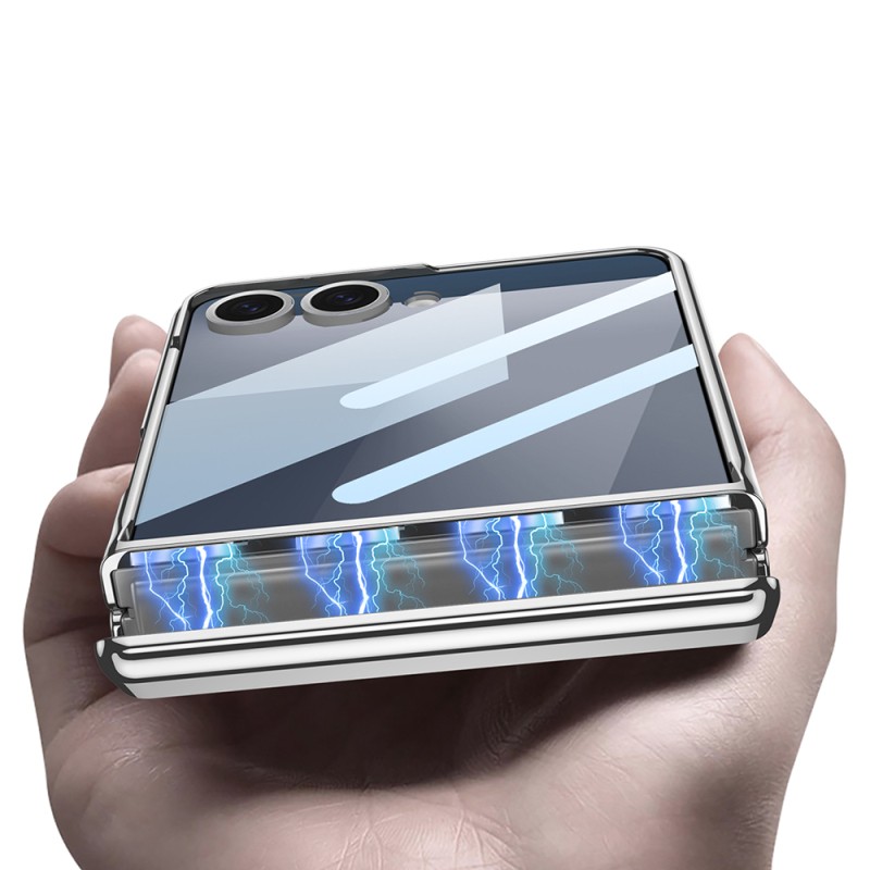 Galaxy Z Flip 7 Kılıf Kamera Korumalı Şeffaf Tasarımlı Zore Lego Standlı Kapak - 6