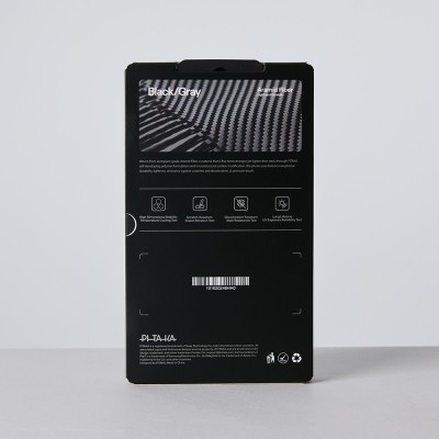 Galaxy Z Flip 7 Kılıf M-safe Şarj Özellikli 600D Aramid Karbon Fiber Pitaka Ultra-Slim Classic Serisi Black-Grey Twill Kapak - 13