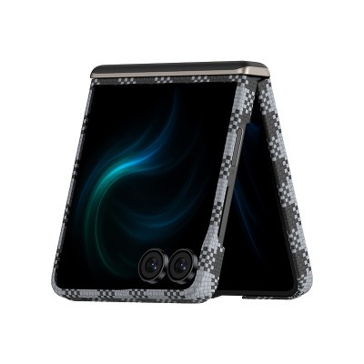 Galaxy Z Flip 7 Kılıf M-safe Şarj Özellikli Ekose Tasarımlı Benks ArmorAir ArmorVichy Kevlar Karbon Kapak - 3