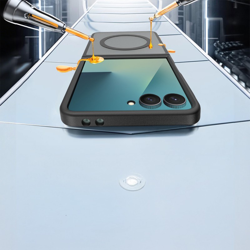 Galaxy Z Flip 7 Kılıf M-Safe Şarj Özellikli Kamera Korumalı Zore Lunex Kapak - 4