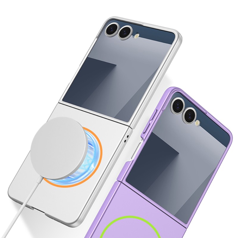 Galaxy Z Flip 7 Kılıf Wireless Şarj Özellikli Zore Kıpta M-safe Kapak - 10