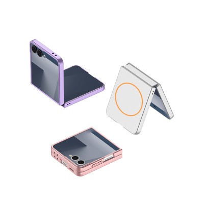 Galaxy Z Flip 7 Kılıf Wireless Şarj Özellikli Zore Kıpta M-safe Kapak - 11