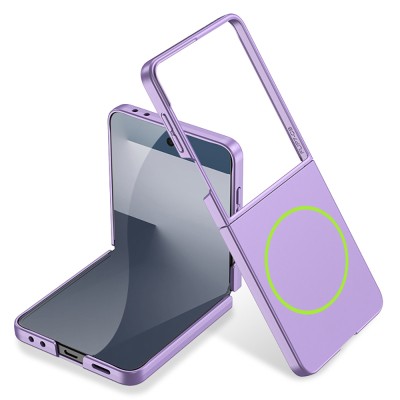 Galaxy Z Flip 7 Kılıf Wireless Şarj Özellikli Zore Kıpta M-safe Kapak - 2