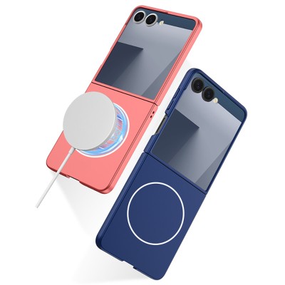 Galaxy Z Flip 7 Kılıf Wireless Şarj Özellikli Zore Kıpta M-safe Kapak - 17