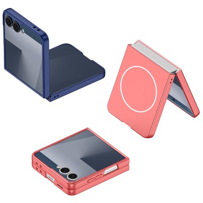 Galaxy Z Flip 7 Kılıf Wireless Şarj Özellikli Zore Kıpta M-safe Kapak - 23