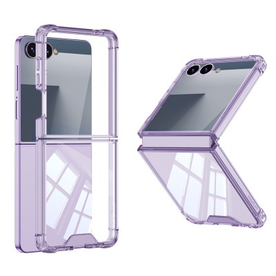 Galaxy Z Flip 7 Kılıf Zore Full Camlı Kıpta Kapak - 5