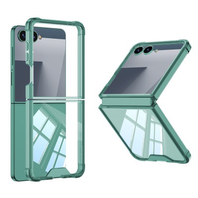 Galaxy Z Flip 7 Kılıf Zore Full Camlı Kıpta Kapak - 6