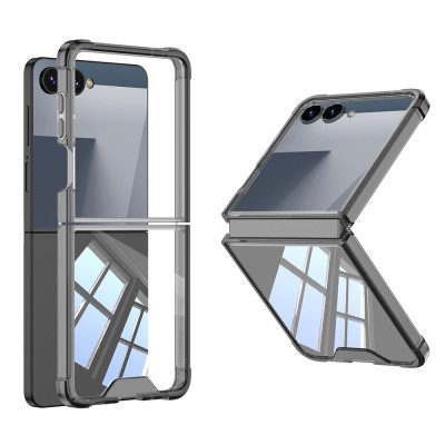 Galaxy Z Flip 7 Kılıf Zore Full Camlı Kıpta Kapak - 7