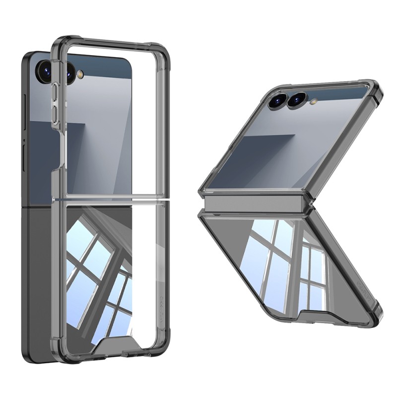 Galaxy Z Flip 7 Kılıf Zore Full Camlı Kıpta Kapak - 7