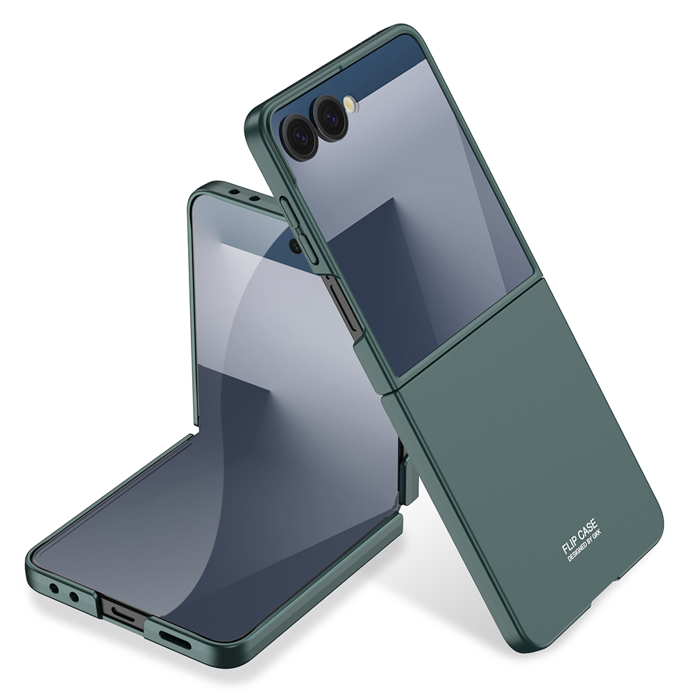 Galaxy Z Flip 7 Kılıf Zore Sert Kıpta Kapak - Yeşil