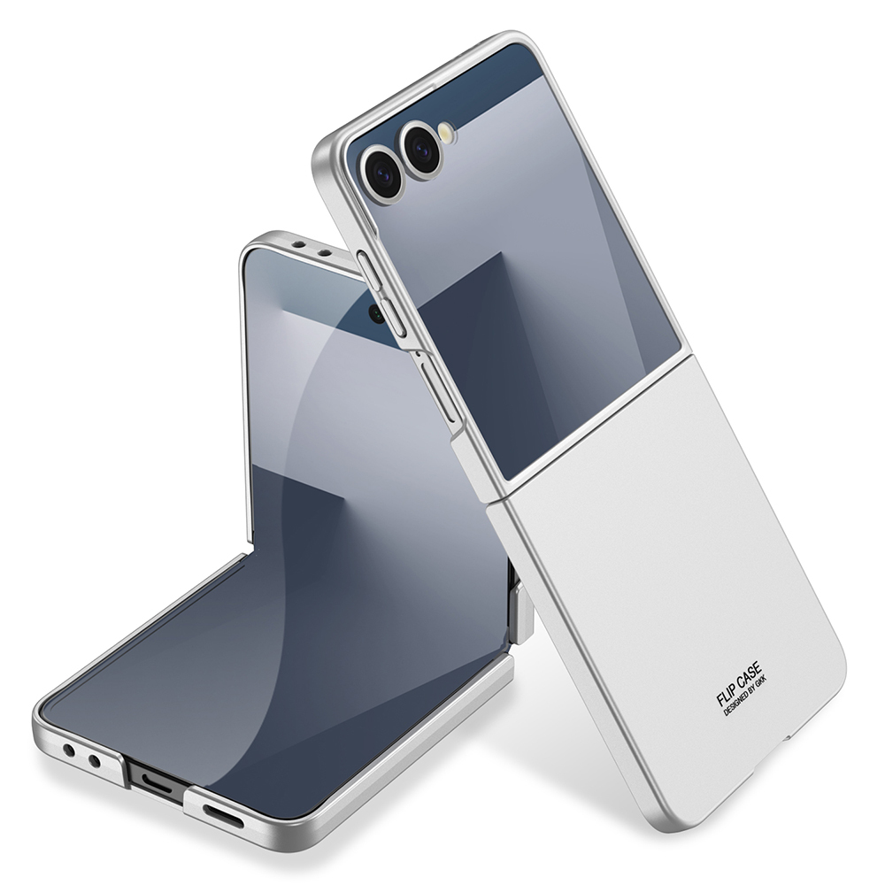 Galaxy Z Flip 7 Kılıf Zore Sert Kıpta Kapak - Gümüş