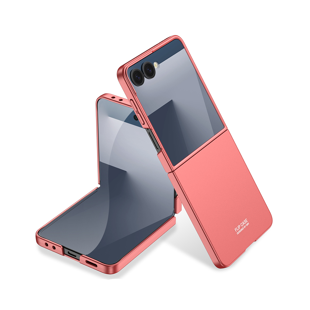 Galaxy Z Flip 7 Kılıf Zore Sert Kıpta Kapak - Rose Gold
