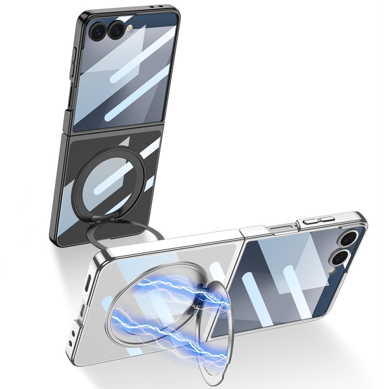 Galaxy Z Flip 7 M-safe Şarj Özellikli Zore Kıpta KPT-02 Standlı Kapak - 5
