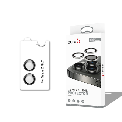 Galaxy Z Flip 7 Zore CL-12 Premium Safir Parmak İzi Bırakmayan Anti-Reflective Kamera Lens Koruyucu - Zore