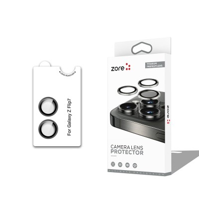 Galaxy Z Flip 7 Zore CL-12 Premium Safir Parmak İzi Bırakmayan Anti-Reflective Kamera Lens Koruyucu - 2