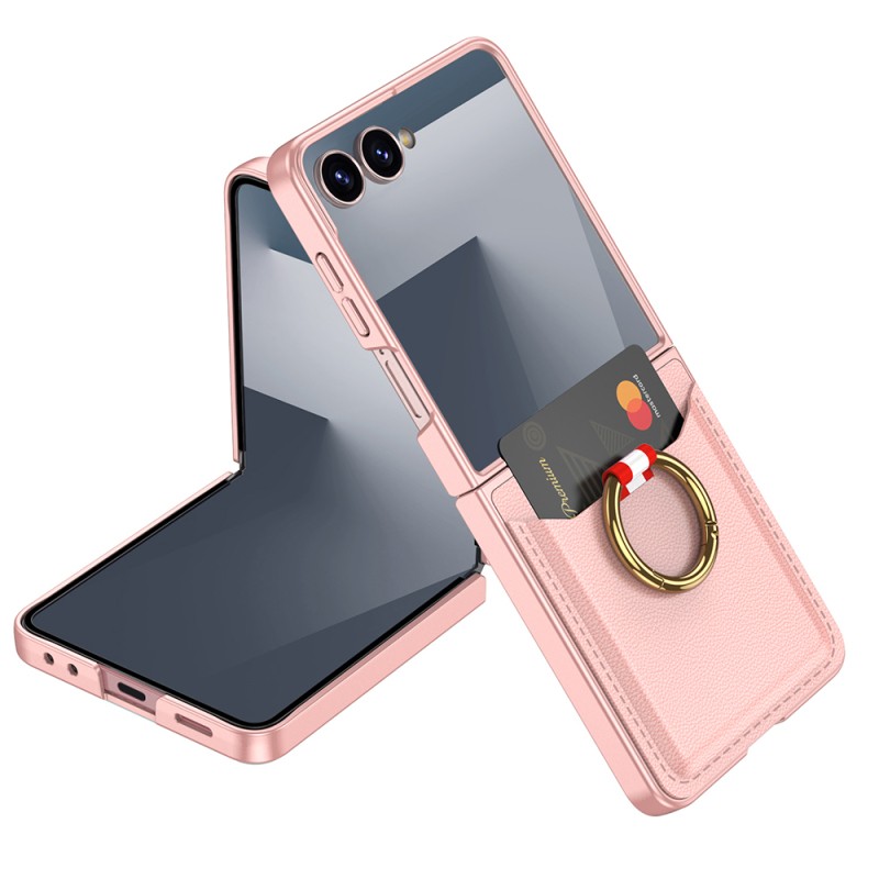 Galaxy Z Flip 7 Zore Kıpta Ring Card Holder Cover - 5