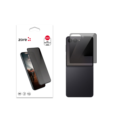 Galaxy Z Flip 7 Zore New 5D Privacy Tempered Screen Protector - Zore