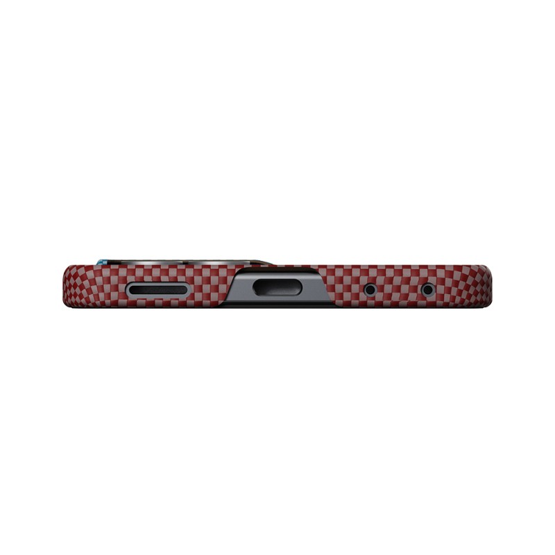 Galaxy Z Flip 8 Kılıf M-safe Şarj Özellikli Aramid Karbon Fiber Pitaka Sunset 2.0 California Dream Serisi Kapak - 5