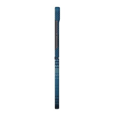 Galaxy Z Flip 8 Kılıf M-safe Şarj Özellikli Aramid Karbon Fiber Pitaka Tactile Woven Sunset-Moonrise Serisi Kapak - 4