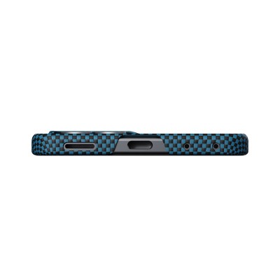 Galaxy Z Flip 8 Kılıf M-safe Şarj Özellikli Aramid Karbon Fiber Pitaka Tactile Woven Sunset-Moonrise Serisi Kapak - 6