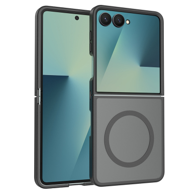 Galaxy Z Flip 8 Kılıf M-Safe Şarj Özellikli Kamera Korumalı Zore Lunex Kapak - Zore