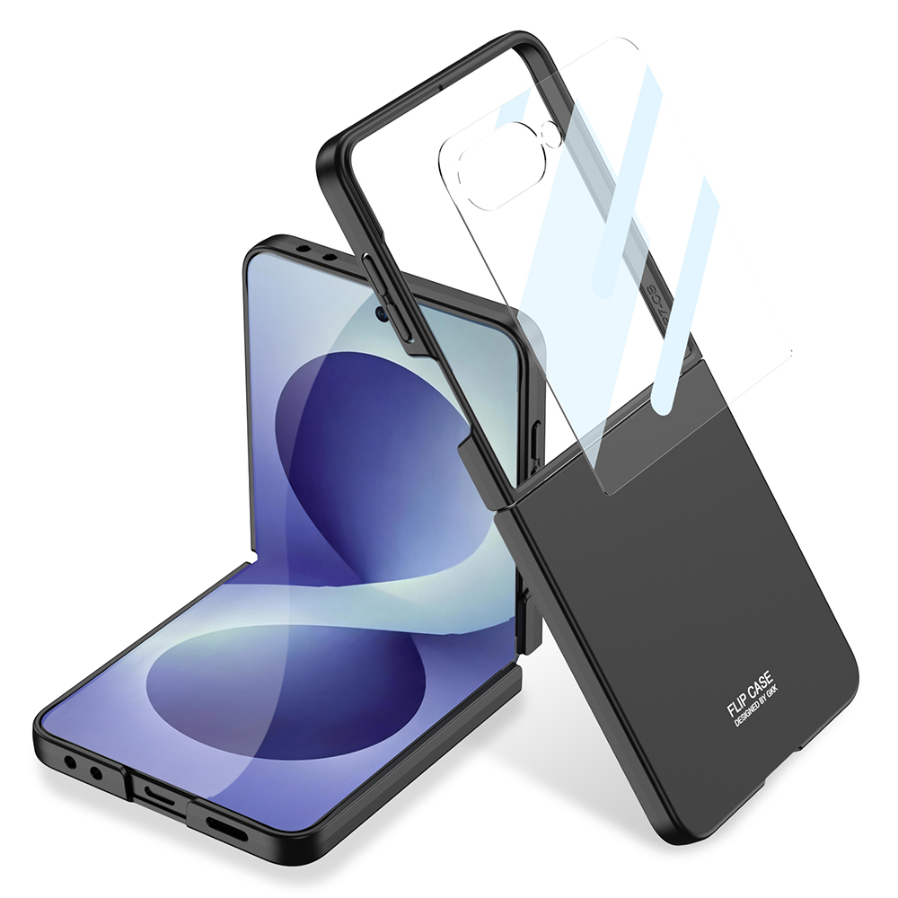 Galaxy Z Flip 8 Kılıf Zore Sert Kıpta Kapak - Siyah