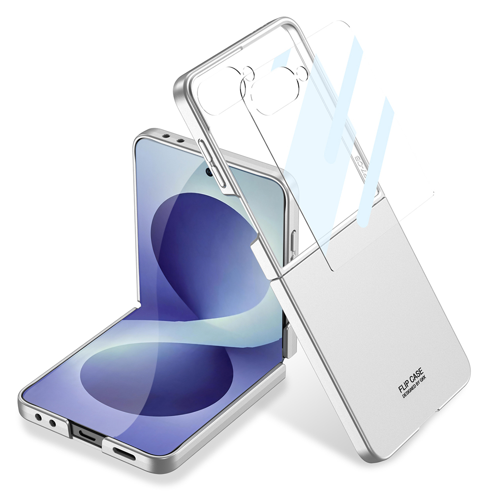Galaxy Z Flip 8 Kılıf Zore Sert Kıpta Kapak - Gümüş