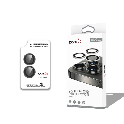 Galaxy Z Flip 8 Zore CL-12 Premium Safir Parmak İzi Bırakmayan Anti-Reflective Kamera Lens Koruyucu - Zore