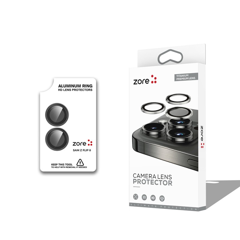 Galaxy Z Flip 8 Zore CL-12 Premium Safir Parmak İzi Bırakmayan Anti-Reflective Kamera Lens Koruyucu - 1