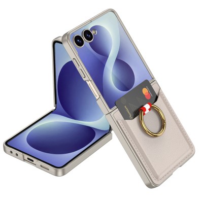 Galaxy Z Flip 8 Zore Kıpta Yüzüklü Kartlıklı Kapak - 3