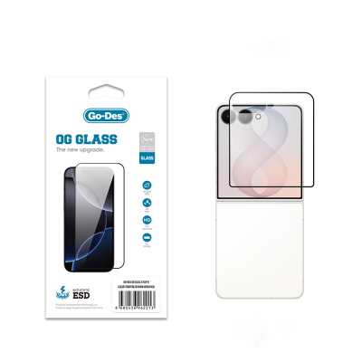Galaxy Z Flip 8 Go Des OG Glass Antistatik Temperli Cam Ekran Koruyucu - Go Des